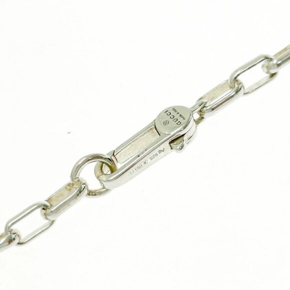 GUCCI G Logos Link Chain Necklace 20" Silver 925 Auth #7051 - Picture 7 of 7